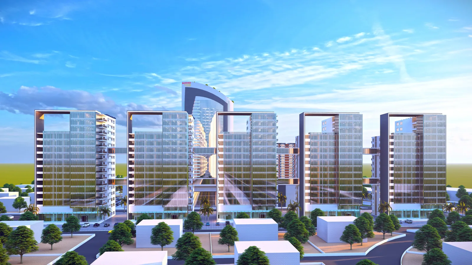 Perspective architecturale du Burkindi Business Center