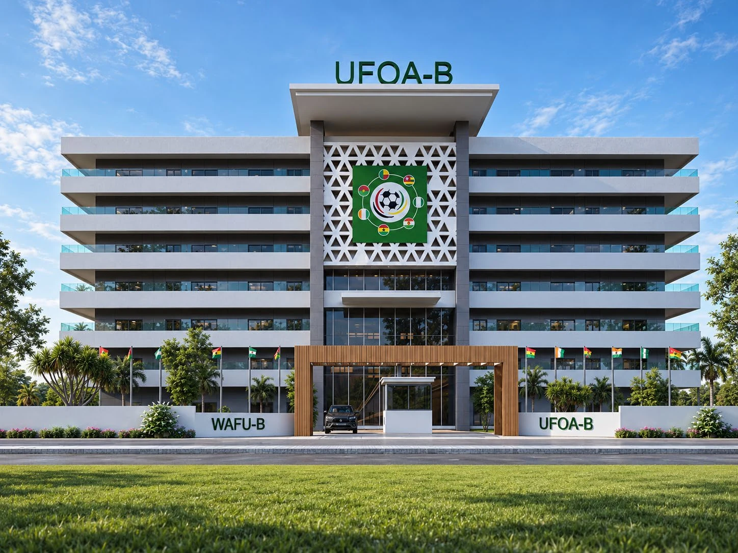 Façade principale et entrée institutionnelle UFOA-B